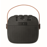Colunas cúbicas com pega castanha de couro sintético estilo vintage cor preto quinta vista