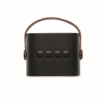 Colunas cúbicas com pega castanha de couro sintético estilo vintage cor preto sétima vista