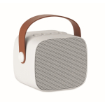 Colunas cúbicas com pega castanha de couro sintético estilo vintage cor branco