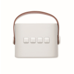 Colunas cúbicas com pega castanha de couro sintético estilo vintage cor branco sétima vista