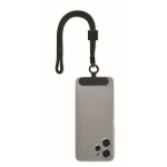 Pulseira de rPET ajustável para o telemóvel com 25 cm de comprimento cor preto sétima vista