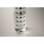 Garrafa de plástico com marcas de tempo e tampa rebatível 1 L cor transparente vista fotografia sexta vista