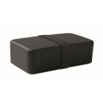 Lancheira de plástico com fita elástica de fecho 750 ml cor preto