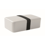 Lancheira de plástico com fita elástica de fecho 750 ml cor cinzento