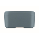 Lancheira de plástico com fita elástica de fecho 750 ml cor preto mate quinta vista