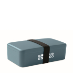 Lancheira de plástico com fita elástica de fecho 750 ml cor preto mate vista principal