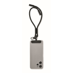 Pulseira de rPET para telemóvel com cabo de carga e dados cor preto segunda vista