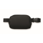 Bolsa de cintura de PU com compartimento principal e bolso traseiro cor preto segunda vista