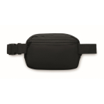 Bolsa de cintura de PU com compartimento principal e bolso traseiro cor preto terceira vista