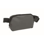 Bolsa de cintura de PU com compartimento principal e bolso traseiro cor cinzento-escuro oitava vista