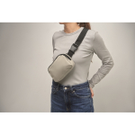 Bolsa de cintura de PU com compartimento principal e bolso traseiro cor marfim vista fotografia sétima vista