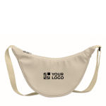 Bolsa tiracolo de rPET com bolso principal cor marfim vista principal