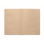 Caderno feito de cana-de-açúcar com capa dura, folhas A5 pautadas cor verde menta segunda vista