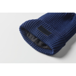 Gorro de malha unissexo em cores variadas, rebordo para personalizar cor azul vista fotografia quarta vista