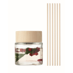 Ambientador de 6 varetas com aroma a baunilha e flores decorativas cor transparente segunda vista
