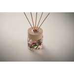 Ambientador de 6 varetas com aroma a baunilha e flores decorativas cor transparente vista fotografia quarta vista