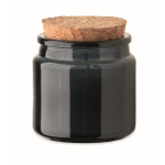 Vela de cera vegetal com aroma a baunilha e tampa de cortiça cor azul-marinho