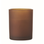 Vela de cera vegetal com aroma a baunilha e pavio de madeira cor castanho sexta vista