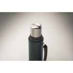 Termos de aço inoxidável reciclado com 1 copo e asa lateral 1 L cor azul-marinho vista fotografia terceira vista