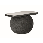 Colunas redondas com detalhes de bambu preto na parte superior cor preto segunda vista