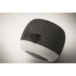 Pequenas colunas sem fios de rPET e detalhe de bambu preto cor preto vista fotografia quarta vista