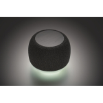 Pequenas colunas sem fios de rPET e detalhe de bambu preto cor preto segunda vista fotografia