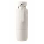 Garrafa isotérmica com tira e copo na parte inferior 500 ml cor branco oitava vista