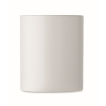 Caneca de cerâmica com original asa reta de madeira 320 ml cor branco quinta vista