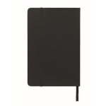 Caderno preto de capa dura e pen USB incluída, folhas A5 pautadas cor preto sétima vista