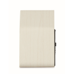 Relógio de mesa pequeno com alarme em forma de casota de pássaro cor branco quarta vista