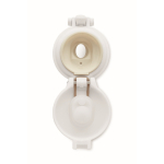 Garrafa antifugas de aço inoxidável com abertura a pressão 300 ml cor branco nona vista