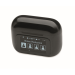Auriculares sem fios com estojo de ecrã táctil cor preto