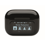 Auriculares sem fios com estojo de ecrã táctil cor preto sétima vista