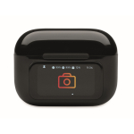 Auriculares sem fios com estojo de ecrã táctil cor preto décima vista