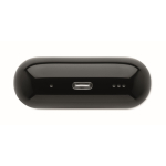 Auriculares sem fios com estojo de ecrã táctil cor preto