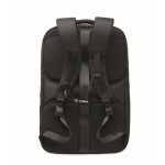 Mochila ideal para viagens, com múltiplos compartimentos cor preto quarta vista