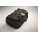 Mochila ideal para viagens, com múltiplos compartimentos cor preto vista fotografia quinta vista