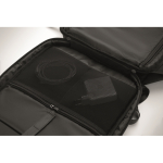 Mochila ideal para viagens, com múltiplos compartimentos cor preto vista fotografia