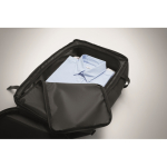 Mochila ideal para viagens, com múltiplos compartimentos cor preto vista fotografia