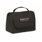 Nécessaire organizador de um compartimento com alça para pendurar cor preto vista principal
