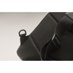 Elegante bolsa tiracolo de couro sintético preto de toque macio cor preto vista fotografia sexta vista