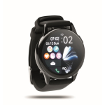 Smartwatch sem fios à prova de água com pulseira de silicone cor preto
