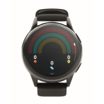 Smartwatch sem fios à prova de água com pulseira de silicone cor preto décima vista