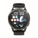 Smartwatch sem fios à prova de água com pulseira de silicone cor preto