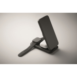 Base de carga 3 em 1 com suporte para telemóvel adequado para Apple® cor preto vista fotografia