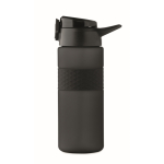 Garrafa de rPET com tampa rebatível e palhinha incluída 700 ml cor preto oitava vista