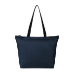 Saco tote em RPET com bolso interior para garrafa de água cor azul-marinho