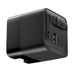 Carregador rápido GaN ecológico com cabo retrátil de 80cm 65W cor preto quinta vista