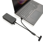Fita para telemóvel em RPET com cabo USB-C e carga rápida 60W cor preto sétima vista