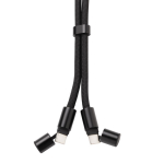 Fita para telemóvel em RPET com cabo USB-C e carga rápida 60W cor preto nona vista